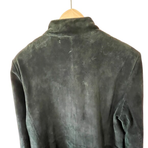 Max & Lily Vintage Fully Lined Suede Leather Floral Embroidered Jacket Sz L - Picture 8 of 9